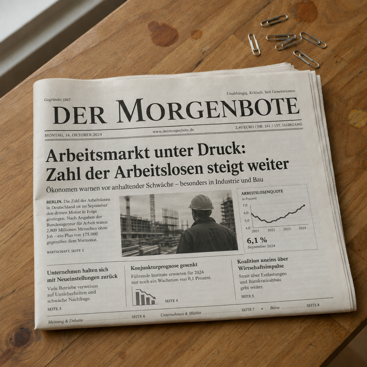 Aktuelles aus dem Arbeitsmarkt